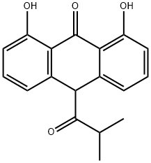 10-isobutyryl dithranol Struktur