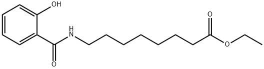 Octanoic acid, 8-[(2-hydroxybenzoyl)amino]-, ethyl ester Struktur