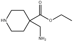 4-Piperidinecarboxylic acid, 4-(aminomethyl)-, ethyl ester Structure