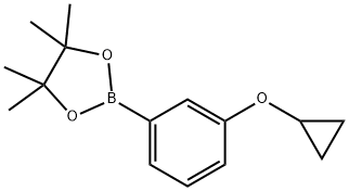 2-(3-环丙氧基苯基)-4,4,5,5-四甲基-1,3,2-二噁硼烷, 1035690-24-4, 结构式