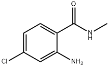 2-アミノ-4-クロロ-N-メチルベンズアミド 化学構造式