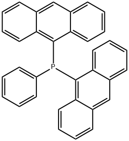 Phosphine, di-9-anthracenylphenyl- Structure