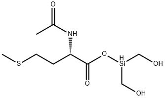 L-Methionine, N-acetyl-, dihydroxymethylsilyl ester Structure