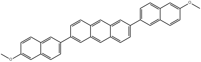 2,6-bis[6-methoxy-2-naphthalenyl]anthracene Structure