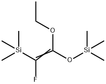 氟三甲基硅基乙烯酮乙基三甲基硅基乙缩醛 (异构体的混合物), 1068142-02-8, 结构式