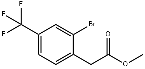 Benzeneacetic acid, 2-bromo-4-(trifluoromethyl)-, methyl ester Structure