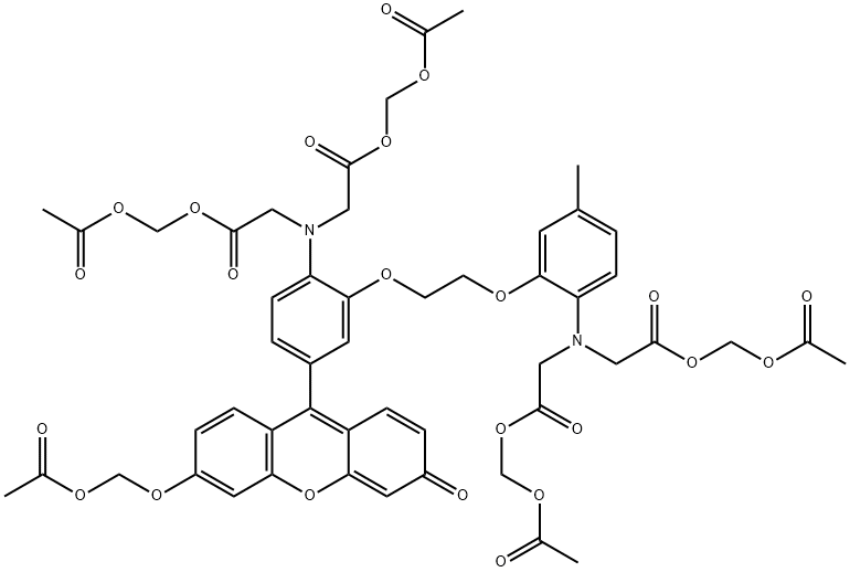 钙离子荧光探针FLUO-2 AM,1070771-36-6,结构式