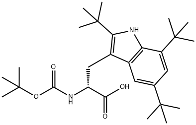 BOC-2,5,7-三叔丁基-D-色氨酸 结构式