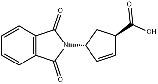 2-Cyclopentene-1-carboxylic acid, 4-(1,3-dihydro-1,3-dioxo-2H-isoindol-2-yl)-, (1R-trans)- (9CI)