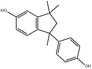 1-(4-ヒドロキシフェニル)-1,3,3-トリメチルインダン-5-オール 化学構造式