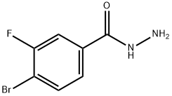 Benzoic acid, 4-bromo-3-fluoro-, hydrazide Struktur