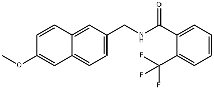 Benzamide, N-[(6-methoxy-2-naphthalenyl)methyl]-2-(trifluoromethyl)-,1118871-15-0,结构式