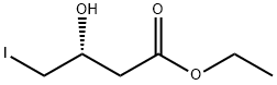 Butanoic acid, 3-hydroxy-4-iodo-, ethyl ester, (3R)- Structure