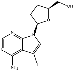 7-Deaza-2',3'-Dideoxy-7-Iodo-Adenosine 化学構造式