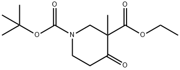 1,3-Piperidinedicarboxylic acid, 3-methyl-4-oxo-, 1-(1,1-dimethylethyl) 3-ethyl ester 结构式