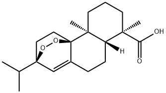 9α,13α-エピジオキシアビエタ-8(14)-エン-18-酸 化学構造式