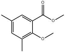 Benzoic acid, 2-methoxy-3,5-dimethyl-, methyl ester 结构式