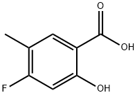 4-氟-2-羟基-5-甲基苯甲酸,1188381-75-0,结构式