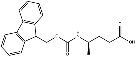 (4R)-4-({[(9H-fluoren-9-yl)methoxy]carbonyl}amino)pentanoic acid 结构式