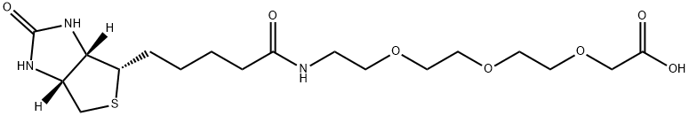 ビオチン-PEG3-酢酸 化学構造式