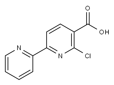 2-氯-6-(吡啶-2-基)吡啶-3-羧酸, 1192424-12-6, 结构式