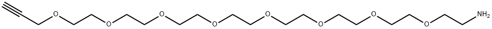 PROPARGYL-PEG8-NH2, 1196732-52-1, 结构式