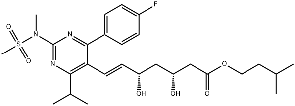 瑞舒伐他汀异戊酯,1197348-98-3,结构式