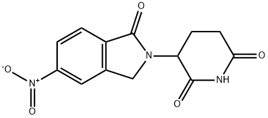 2,6-Piperidinedione, 3-(1,3-dihydro-5-nitro-1-oxo-2H-isoindol-2-yl)- 化学構造式