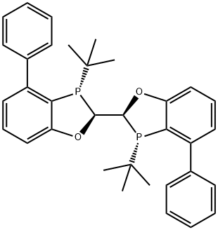 [(2S,2'S,3S,3'S)-3,3'-二叔丁基-2,2',3,3'-四氢-4,4'-二苯基-2,2'-双-1,3-苯并氧磷杂环戊二烯] 结构式