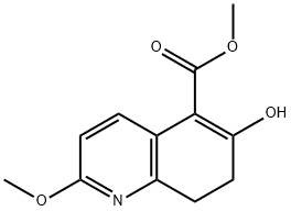 5-Quinolinecarboxylic acid, 7,8-dihydro-6-hydroxy-2-Methoxy-, Methyleste Struktur