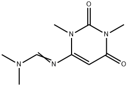 Methanimidamide, N,N-dimethyl-N'-(1,2,3,6-tetrahydro-1,3-dimethyl-2,6-dioxo-4-pyrimidinyl)- Struktur