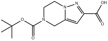 5-N-BOC 4,5,6,7-四氢吡唑并[1,5-A]吡啶-2-羧酸,1209492-73-8,结构式