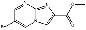 6-ブロモイミダゾ[1,2-A]ピリミジン-2-カルボン酸メチル 化学構造式