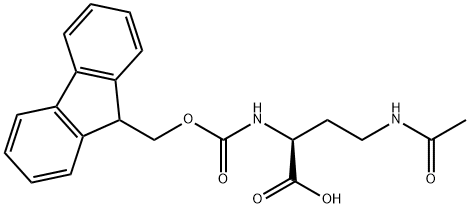 (S)-2-((((9H-芴-9-基)甲氧基)羰基)氨基)-4-乙酰氨基丁酸,1220955-83-8,结构式