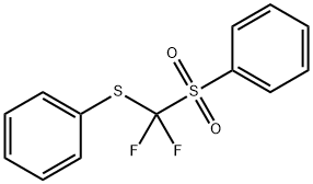 Benzene, [[difluoro(phenylsulfonyl)methyl]thio]- Struktur