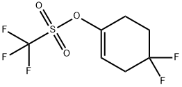 Methanesulfonic acid, 1,1,1-trifluoro-, 4,4-difluoro-1-cyclohexen-1-yl ester Structure