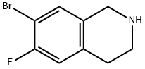 7-溴-6-氟-1,2,3,4-四氢异喹啉, 1233526-83-4, 结构式