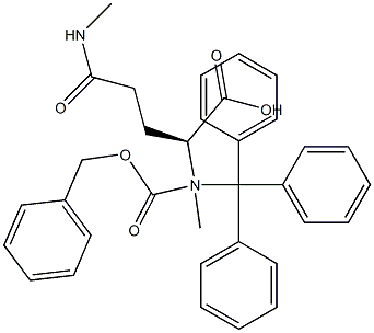 N-Alpha-Carbobenzoxy-N-Alpha-N-Omega- Dimethyl-N-Omega-Trityl-L-Glutamine Struktur
