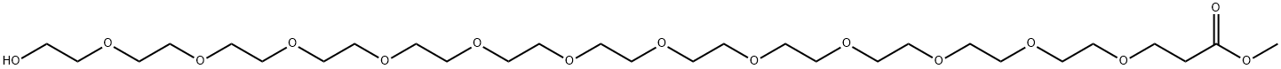十二乙二醇单甲醚丙酸, 1239588-11-4, 结构式