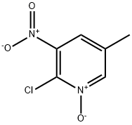 Pyridine, 2-chloro-5-methyl-3-nitro-, 1-oxide Struktur