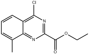 2-Quinazolinecarboxylic acid, 4-chloro-8-methyl-, ethyl ester 结构式