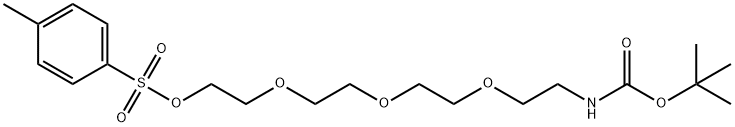 5,8,11-Trioxa-2-azatridecanoic acid, 13-[[(4-methylphenyl)sulfonyl]oxy]-, 1,1-dimethylethyl ester Structure