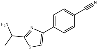 4-[2-(1-aminoethyl)-1,3-thiazol-4-yl]benzonitrile Structure