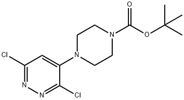 1-Piperazinecarboxylic acid, 4-(3,6-dichloro-4-pyridazinyl)-, 1,1-dimethylethyl ester 结构式