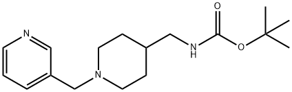 tert-Butyl [1-(pyridin-3-ylmethyl)piperidin-4-yl]methylcarbamate Struktur