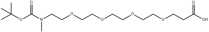 N-methyl-N-(t-Boc)-PEG4-acid Struktur