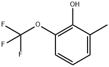 Phenol, 2-methyl-6-(trifluoromethoxy)- 化学構造式