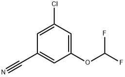 Benzonitrile, 3-chloro-5-(difluoromethoxy)- Structure