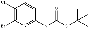(6-溴-5-氯吡啶-2-基)氨基甲酸叔丁酯 结构式