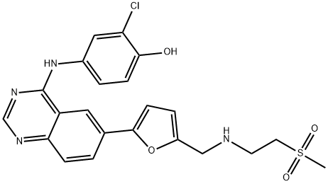 O-De(3-fluorobenzyl) Lapatinib 化学構造式